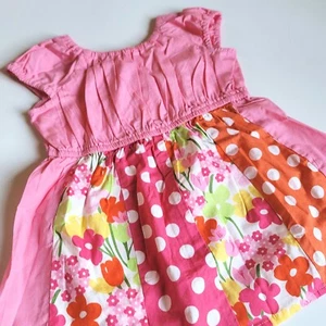 Gymboree Girls sz 4  Tea Time Afternoon Floral Top NWT Vintage Orange Pink - Picture 1 of 2