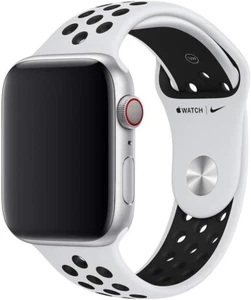 Nike Sport Band for Apple Watch Pure Platinum/Black M/L Case Size Model A2770 - Photo 1/6