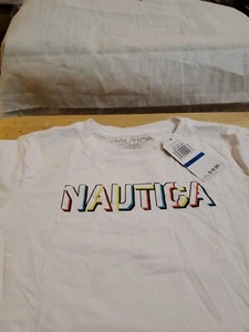Nautica T-Shirt for Children size 7 White with Rainbow Logo. - Picture 1 of 4