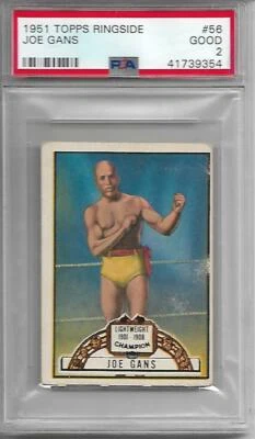 JOE GANS 1951 Topps Ringside #56 Boxing Card PSA 2 - Image 1 of 2