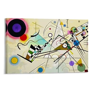 Wassily Kandinsky Composition Viii Canvas Poster Bedroom Decor Decoration Gift - Picture 1 of 13