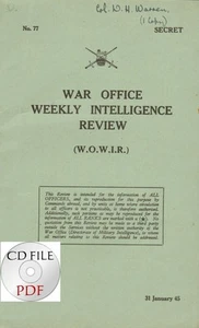 *CD File War Office Weekly Intelligence Review Volksgrenadier Division 1945 WW2 - Picture 1 of 4