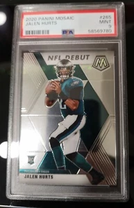 PSA 9 🔥 JALEN HURTS RC 2020 Panini Mosaic NFL Debut Rookie Card No. 265 Mint - Picture 1 of 2