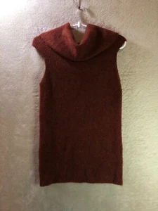 Country Road Casual Knit Turtle Neck Jumper Size 2XS Womens Brown Sleeveless - Picture 1 of 10