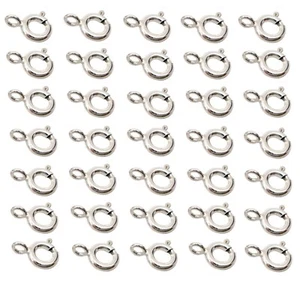 925 Sterling Silver Spring Clasp Bracelet Necklace Finding 1 to 100 PCs - Picture 1 of 4