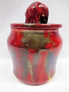 Royal Doulton Sung Ware Flambe Elephant Tabakdose mit Deckel in makellosem Zustand - Bild 1 von 15