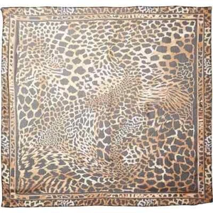 Collezione XIX Sciarpa Quadrata 42" Stampa Leopardata #SF012 - Foto 1 di 4