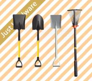 Leaf Fan Folding Rake Telescopic Extendable Fiberglass Metal Square Round Shovel - Picture 1 of 16