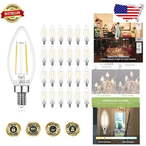 Energy-Efficient E12 Dimmable LED Bulbs - 24 Pack B10 2700K Soft White Light - Picture 1 of 8