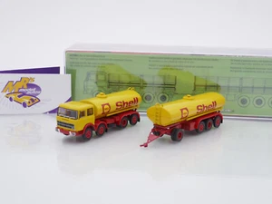 Brekina 58553 # Fiat 691 Millepiedi Tankhängerzug Baujahr 1970 " Shell " 1:87 - Bild 1 von 3