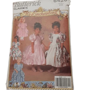 Vestidos de princesa vintage Butterick patrón de costura It's Enchanting niña talla 2-4 - Imagen 1 de 2