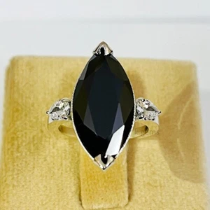 5 Ct Black Diamond Ring Marquise Cut Quality AAA Certified ! Wedding Ring - Picture 1 of 5