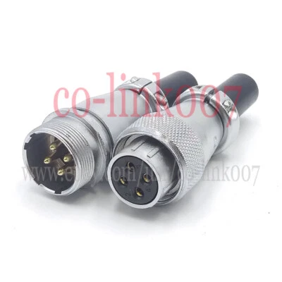 WS20 25A 500V 4Pin Solder Wire Connectors,Industrial LED Light Cable Connector - Image 1 of 4