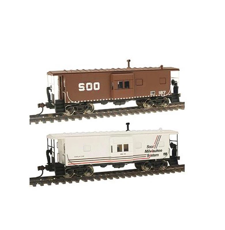 HO WALTHERS 932-27633 PLATINUM INTERNATIONAL CAR BAY WINDOW CABOOSE 2PK SOO LINE - Image 1 of 1