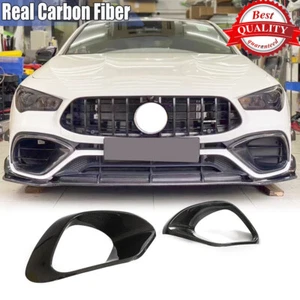 Per Benz W118 C118 CLA45 2020UP Coperchio Ventola Aria Paraurti Anteriore in Vero Carbonio - Foto 1 di 12
