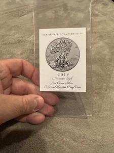 2019 S ENHANCED REVERSE PROOF SILVER EAGLE COA ONLY, CERTICATE 19805 - Picture 1 of 2