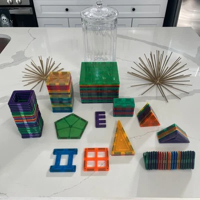 110 azulejos magnéticos de construcción formas mixtas translúcidos multi marcas Foto 1 de 4