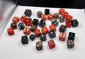 Vintage Rot & Schwarz Würfel 36 Stück 🎲 - Bild 1 von 3