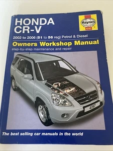 Vintage Old Retro Honda CR-V 2002- 2006 51 To 56 Reg Petrol Diesel Haynes Manual - Picture 1 of 12