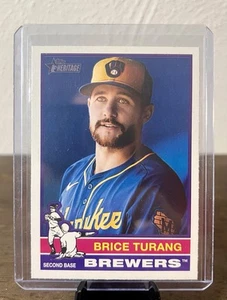Brice Turang 2025 Topps Heritage #402 Cartoon Variation SP Milwaukee Brewers - Picture 1 of 3
