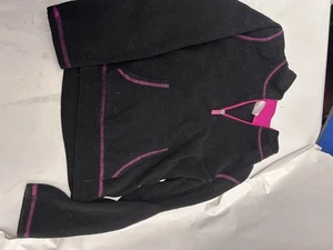 Daskin Now childrens large 10/12 black fleece fuscia lining Jacket - Picture 1 of 3