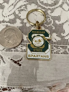Vintage Michigan State Spartans Key Ring - Picture 1 of 3