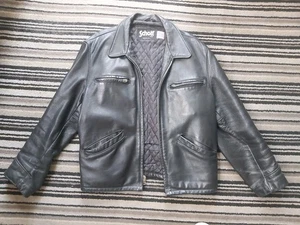 Old Schott Leather Jacket Size 42 Biker Motorcycle Leathers Shott NYC - Picture 1 of 12