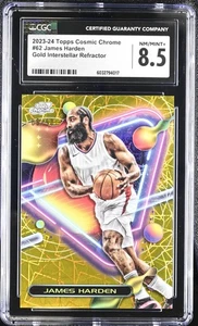2023-24 Cosmic Chrome #62 James Harden Gold Interstellar Refractor /50 - Picture 1 of 2