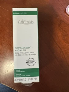 Aceite facial asesino de arrugas Skin Chemists nuevo en caja 30 ml - Imagen 1 de 3