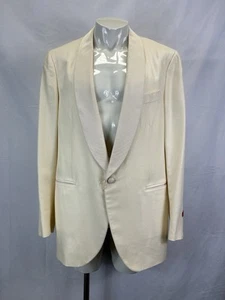 Isaia Formal Dinner Solid Ivory Tuxedo Blazer 1-Bt Sz EU 56 L / US 46 L - Picture 1 of 12