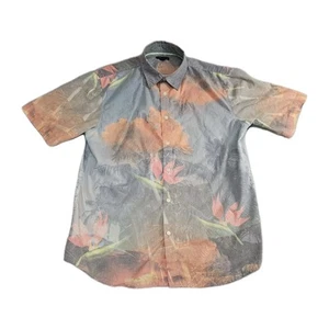 Ocean Current Hawaiian Shirt Mens XL Aloha Bird Of Paradise Palm Tree Hawaii - Picture 1 of 10