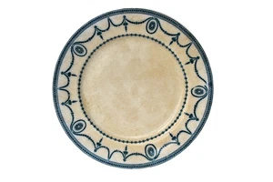 Antico piatto Johnson Bros England Sultana 10 pollici blu transferware porcellana crepitante - Foto 1 di 6