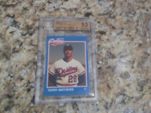 BGS BECKETT GRADED 9.5 RARE TERRY MATHEWS ALL SUBS 9.5 1988 TULSA DRILLERS # 17