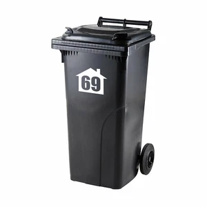 Mülltonne Aufkleber, Abfalltonne, Zahlen, Hausnummer - Bild 1 von 1
