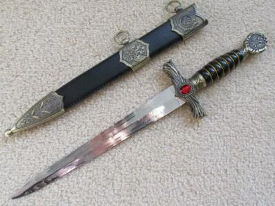 S0059 ESPADA DAGA VESTIDO RUSO CCCP LATÓN ANTIGUO SEGUNDA GUERRA MUNDIAL 15,8" ROJO Foto 1 de 4