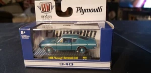 MÁQUINAS PLYMOUTH 1969 PLYMOUTH BARRACUDA 340!!! R60 21-40 1/64 ESCALA SELLADO - Imagen 1 de 6