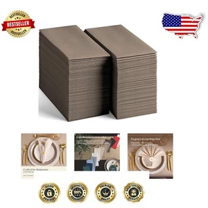 Versatile Disposable Linen-Like Napkins - 200 Pack, 12" x 17" Premium Quality - Picture 1 of 10