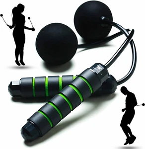 Weighted Cordless Jump Rope - Adjustable Length Ropes Ropeless Jump Rope for Bea - Picture 1 of 12