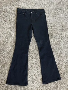 H&M Mini Flare High Waist Womens 30x32 Medium Wash Blue Stretch Denim Jeans - Picture 1 of 11