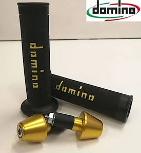 DOMINO knobs and counterweights BLACK GOLD UNIVERSAL for GAS GAS MOTORCYCLE - Picture 1 of 1