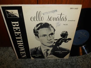 WESTMINSTER XWN 18347 BEETHOVEN CELLO SNTAS CARLO ZECCHI ANTONIO JANIGRO LP - Picture 1 of 5