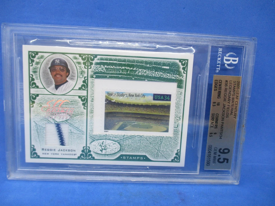 2005 Leaf Century Collection Reggie Jackson S-36 Patch Stamp 34/34 YANKEES - Image 1 of 2