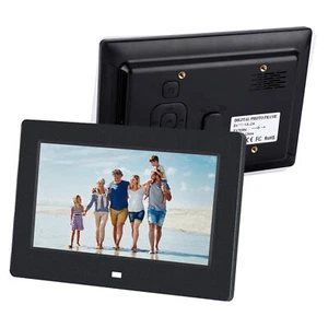 7Inch 1024*600HD Digital Photo Picture Frame Alarm Clock Player Album Remote Fit - Picture 1 of 15