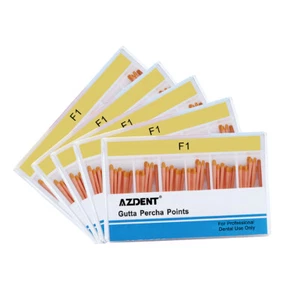 5Pack AZDENT Dental Endo Gutta Percha F1 For Root-Canal Obturating Points - Picture 1 of 12