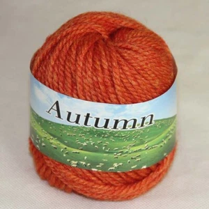Sale 1 Ball 50g Soft Waem Chunky Thick Wool Hand Knitting Yarn Orange 248-225 - Picture 1 of 22