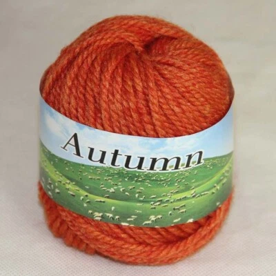 Sale 1 Ball 50g Soft Waem Chunky Thick Wool Hand Knitting Yarn Orange 248-225 - Image 1 of 4