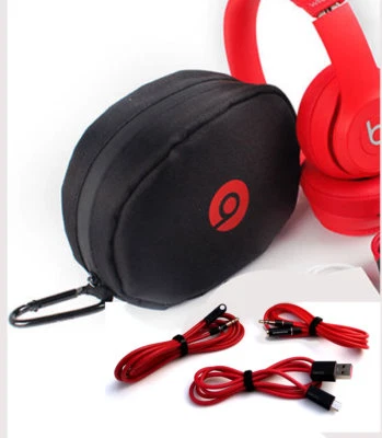 Case + 3 Cables  for Monster Beats by Dr. Dre Wireles Solo Solo-2 HD Headphones - Image 1 of 4