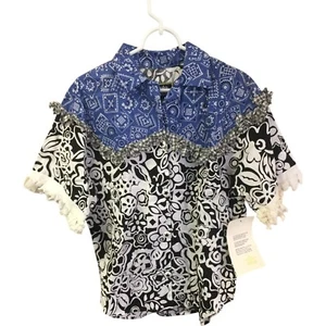 Camicia donna Paula Sweet taglia S mussola visone vernice bottoni manica corta nuova con etichette - Foto 1 di 9