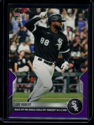 2022 Topps Now #180 Luis Robert Purple Parallel Card #d 20/25 - Image 1 of 2