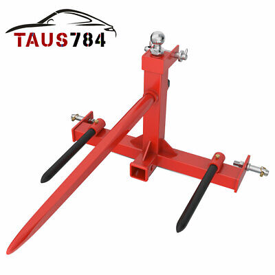 3 Point Hay Bale Spear Receiver Hitch Cat 1 Tractor W/ 1-7/8  Gooseneck Ball US • 227.99$